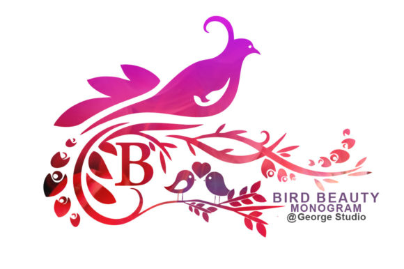 Bird Beauty Monogram: A Decorative Font for Editorial Design