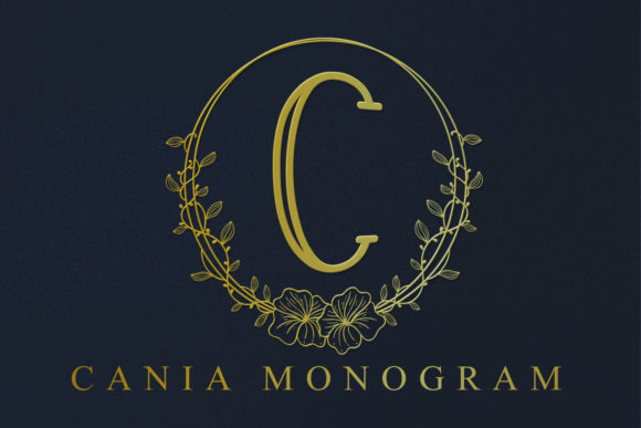 Cania Monogram: An Elegant Decorative Font for Designers