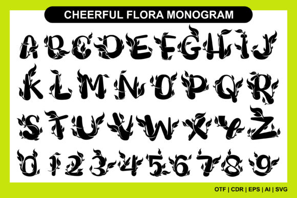 Cheerful Flora Monogram: A Decorative Font for Small Business Branding