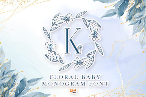 Floral Baby Monogram: A Decorative Font for Brand Content That Stops the Scroll