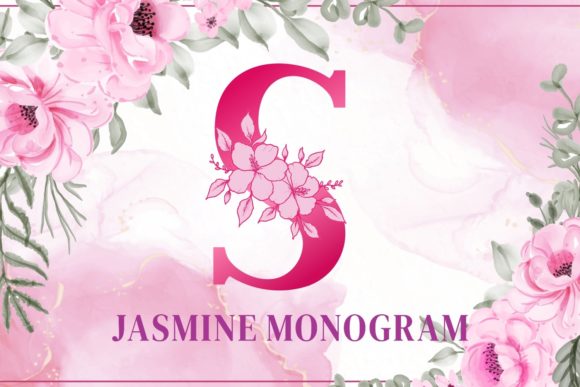 Jasmine Monogram: A Decorative Font for Campaign Design
