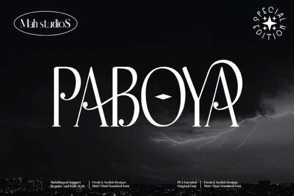 Paboya: A Tall Serif Font That Brings Elegance to Branding