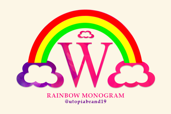 Rainbow Monogram: A Decorative Font for Editorial Elegance