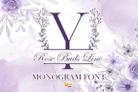 Rose Buds Line Monogram: A Font for Small Business Branding
