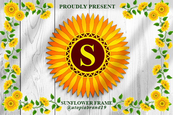 Sunflower Frame Monogram: A Decorative Typeface for Web Design