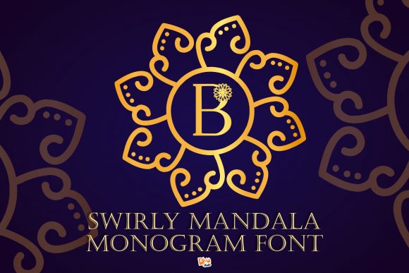 Swirly Mandala Monogram Brings Elegance to Handmade Products