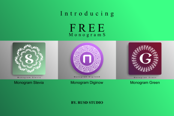 Three Lovely Monograms: A Decorative Typeface for Branding Work