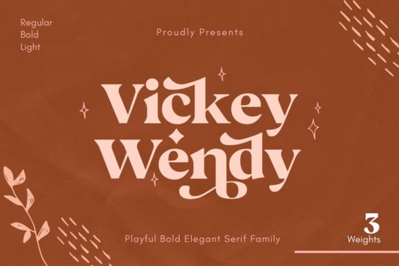 Vickey Wendy: A Playful Serif Font for Handmade Labels and Shop Branding