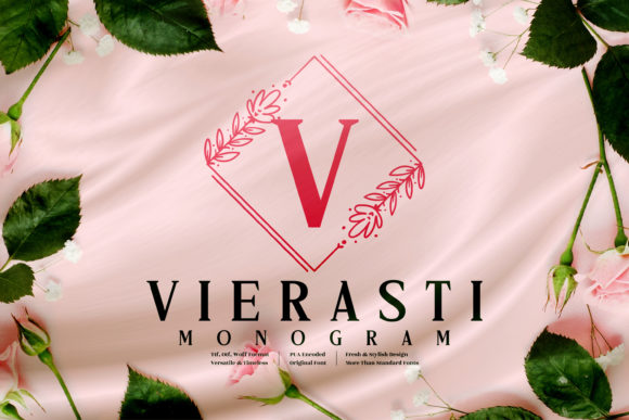 Vierasti Monogram: A Decorative Font for Editorial Elegance